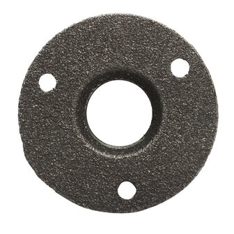 1/2 of 3/4 Inch Zwarte Flens Ijzeren Pijp Vloer Fitting Sanitair Schroefdraad Drie Gaten Flens