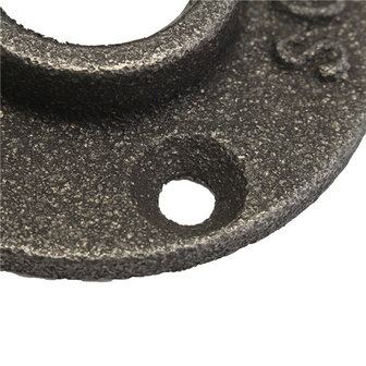 1/2 of 3/4 Inch Zwarte Flens Ijzeren Pijp Vloer Fitting Sanitair Schroefdraad Drie Gaten Flens