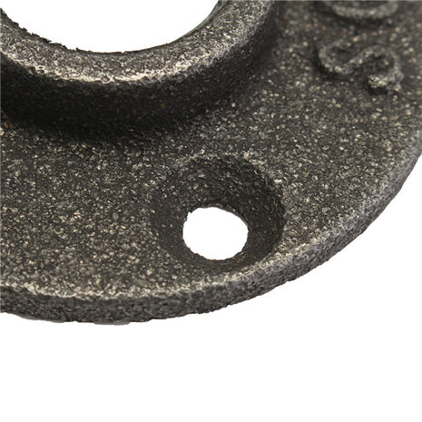 1/2 of 3/4 Inch Zwarte Flens Ijzeren Pijp Vloer Fitting Sanitair Schroefdraad Drie Gaten Flens